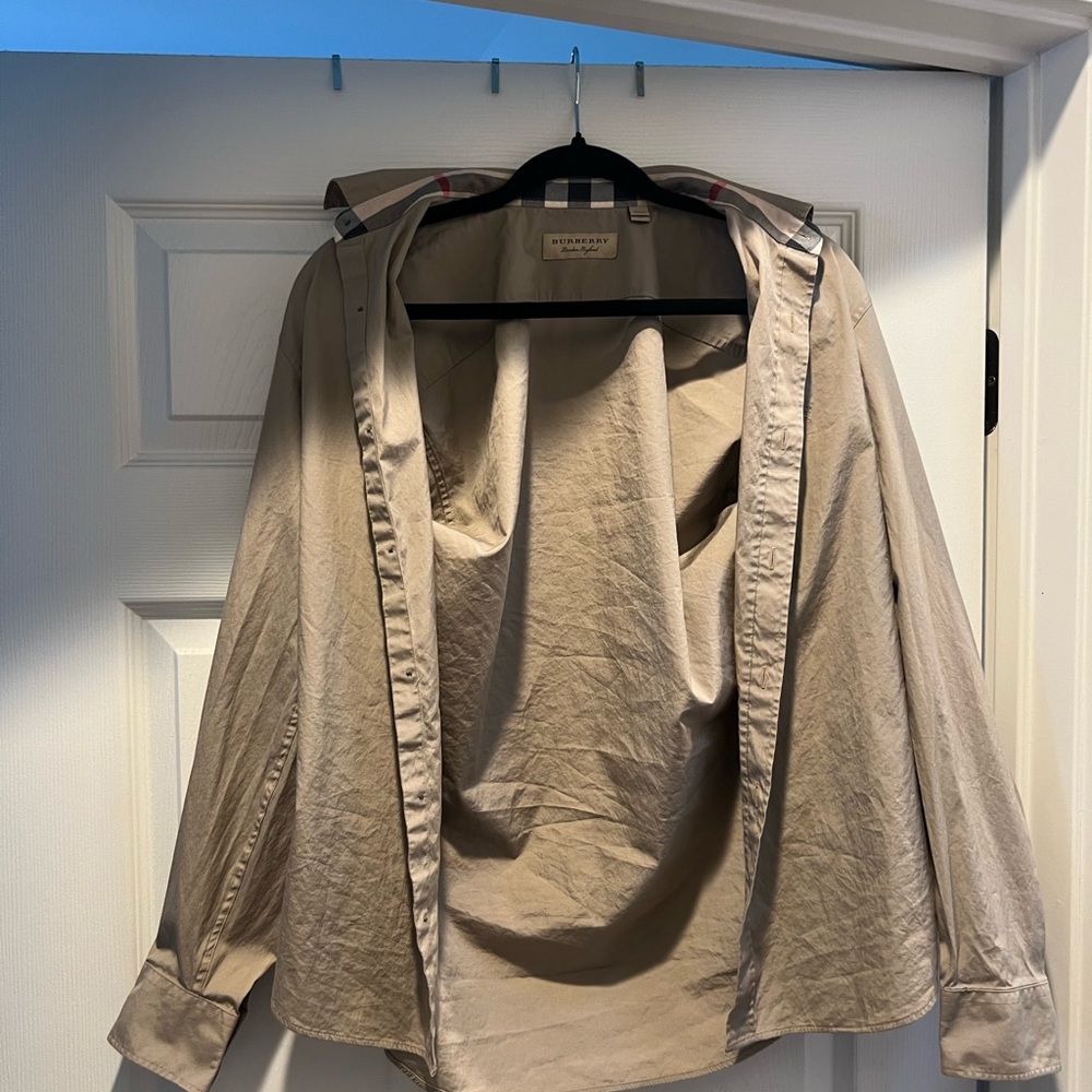 Burberry Beige Button-Up Shirt